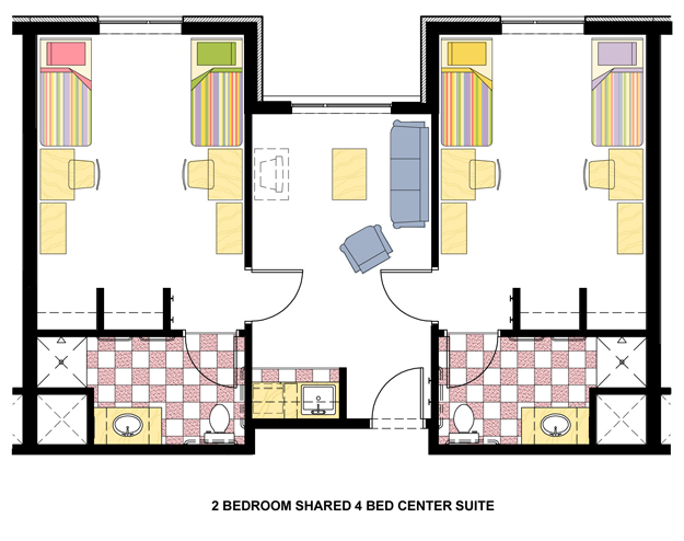 2-bedroom 4-bed center