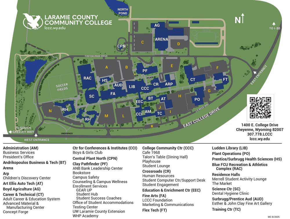 Campus Map with buildings named