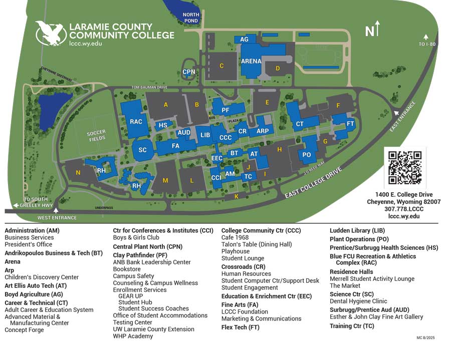 Campus Map with buildings named