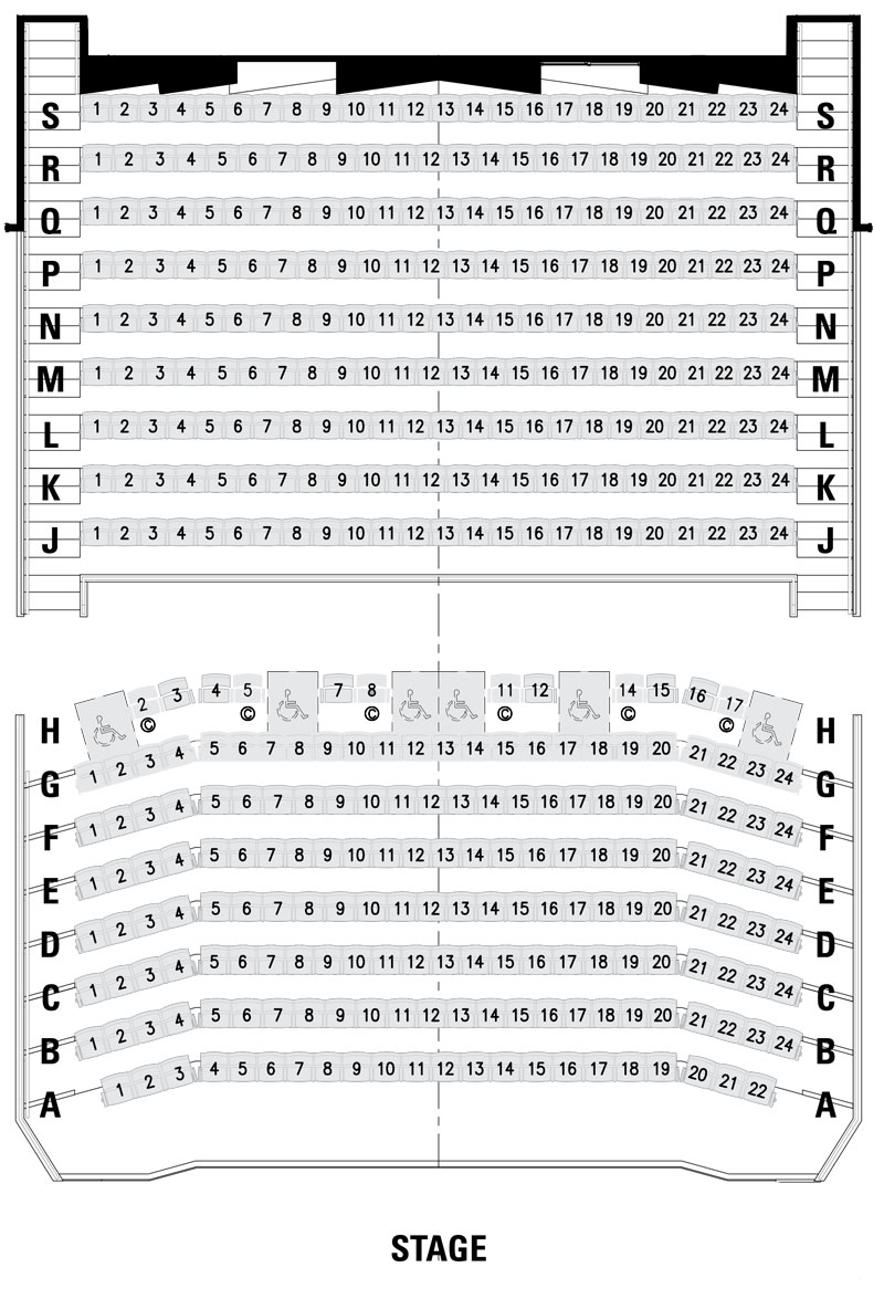 floor plan with all the seats and their numbers