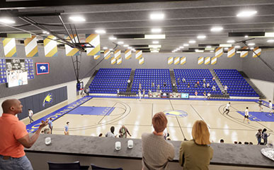 Illustration of the LCCC gym after the renovation