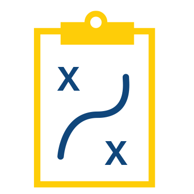 icon with clipboard and arrow