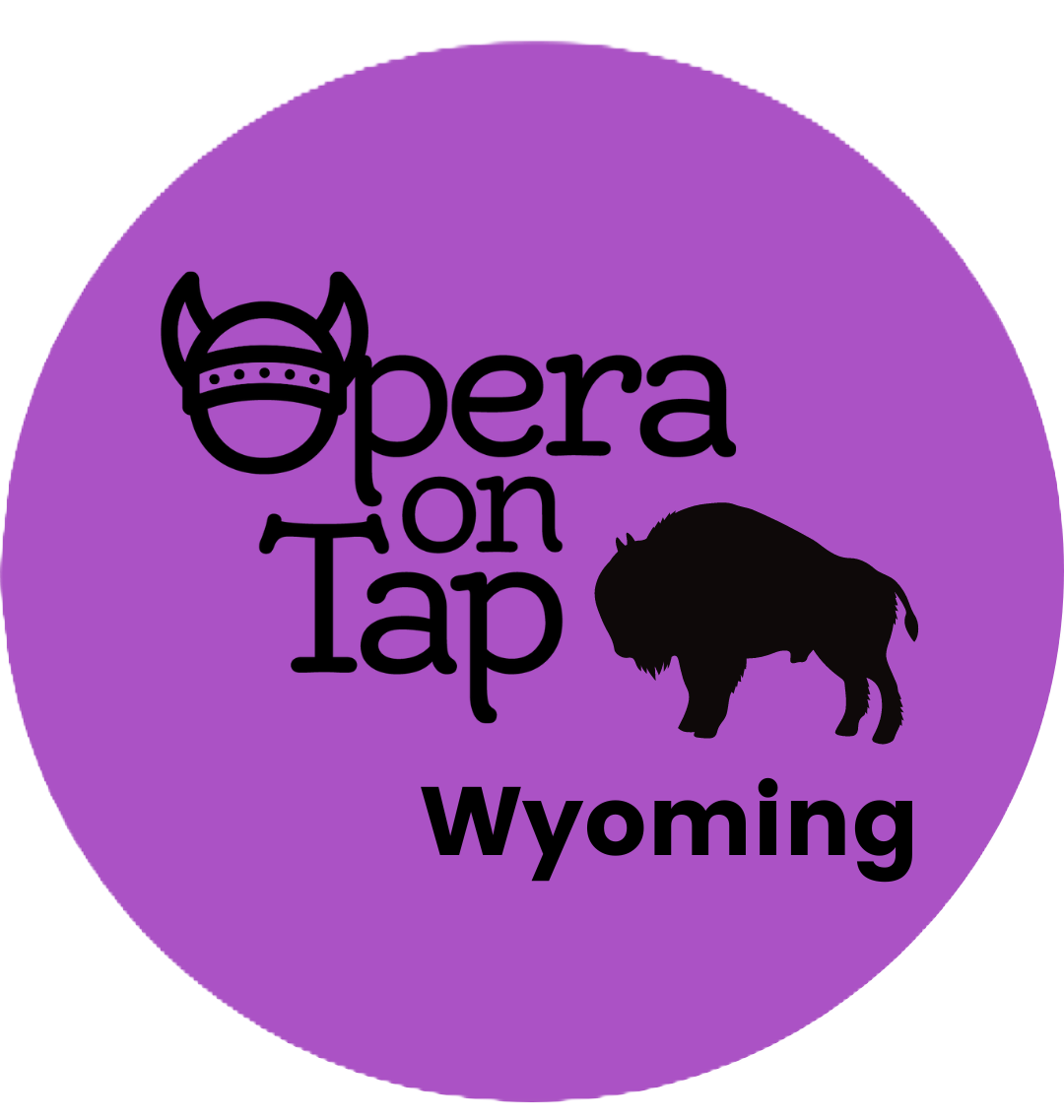 Opera on Tap Logo - purple circle with a buffalo