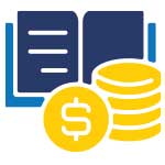 icon with book and coins