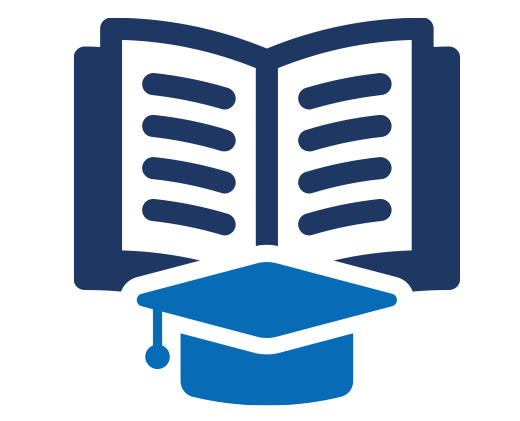 icon of a book and graduation cap