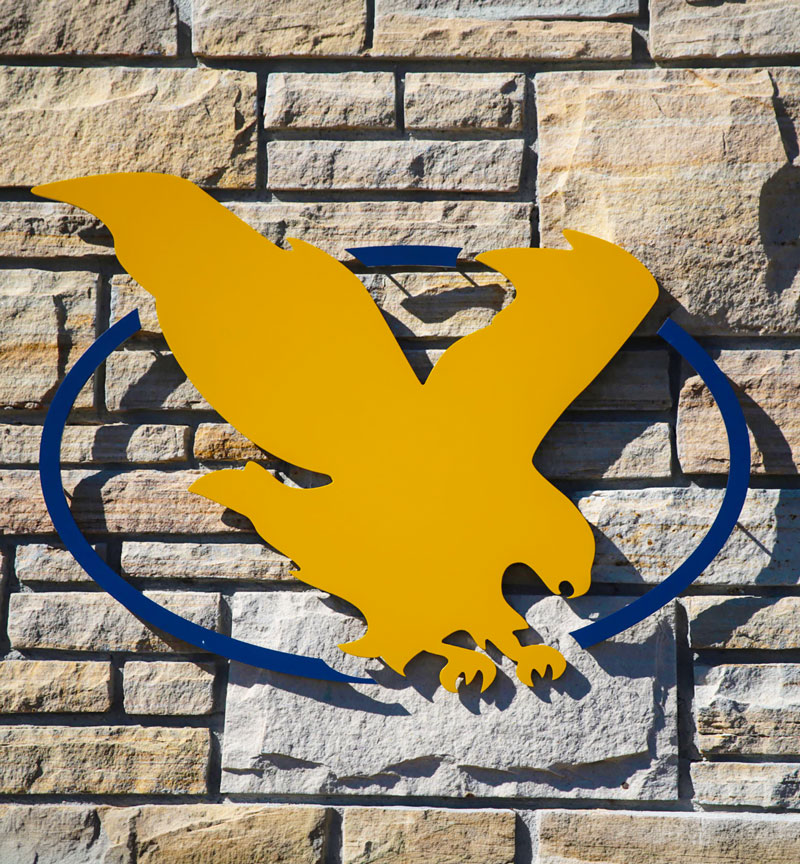 LCCC logo on a brick wall