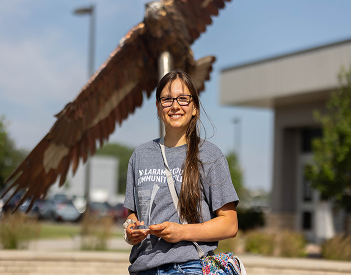 Keely Henderson, a South High School student, is working toward her college degree while in high school. 