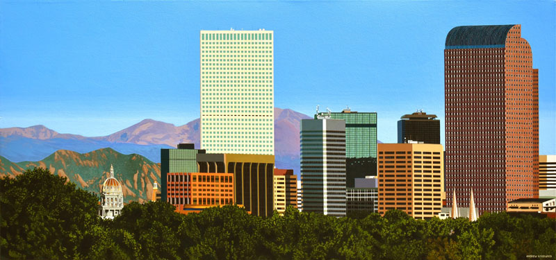 Artwork of a cityscape by Andrew Woodward