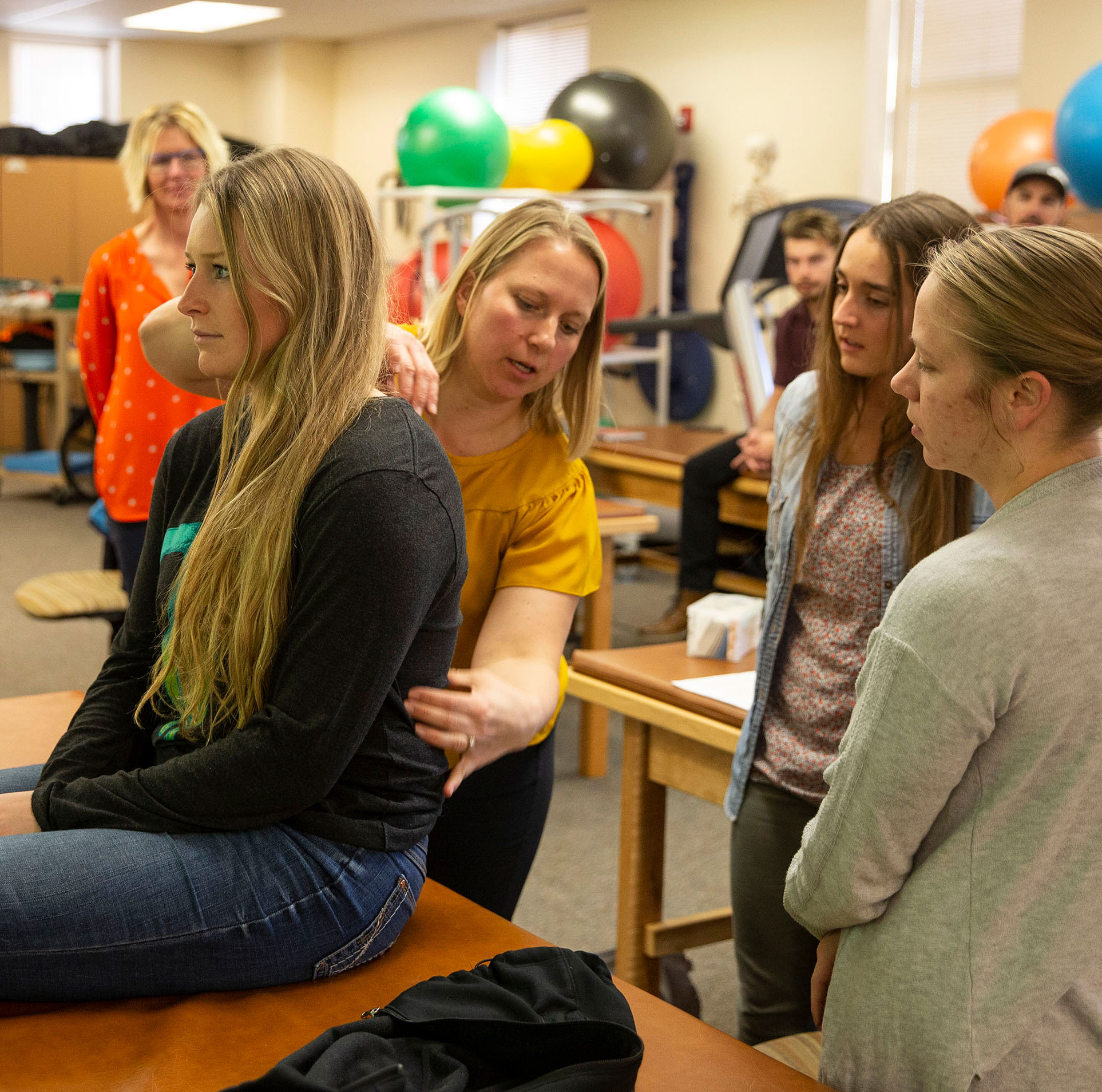 physical therapy assistant students in class