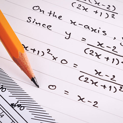 math problems and pencil