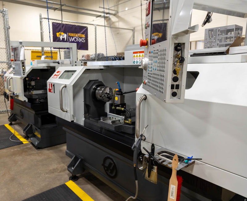 photo of CNC machines in the Advanced Manufacturing & Material Center