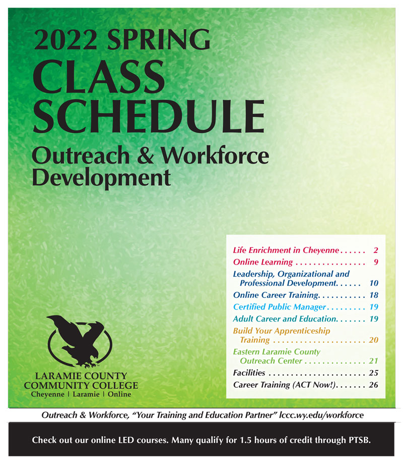 2022 Spring Class Schedule for Outreach and Workforce Development