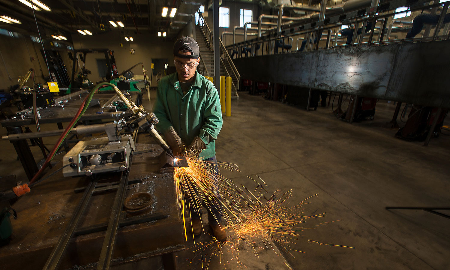 LCCC welding student working