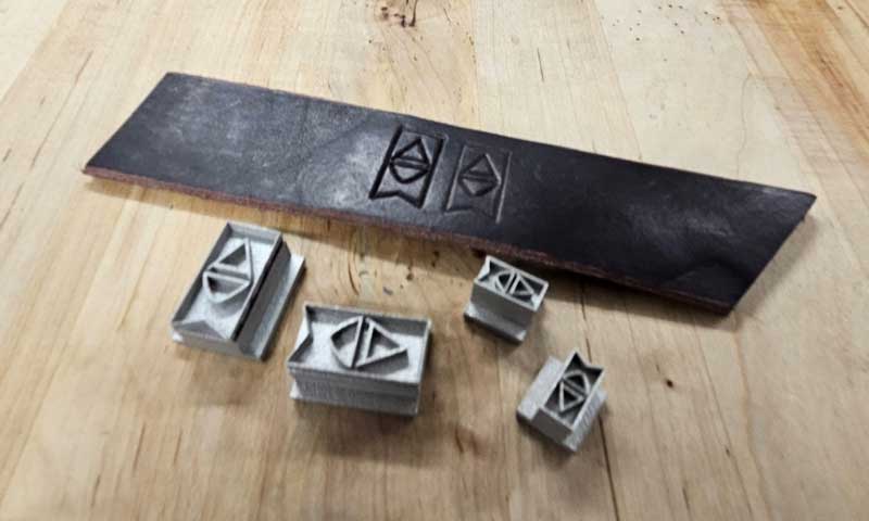 3D metal printed stamps for Alexis Drake