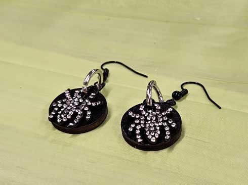 circular spider earrings